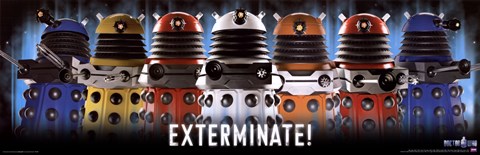 Framed Doctor Who Daleks Exterminate Print
