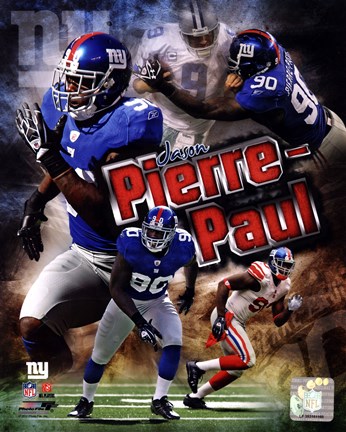 Framed Jason Pierre-Paul 2011 Portrait Plus Print