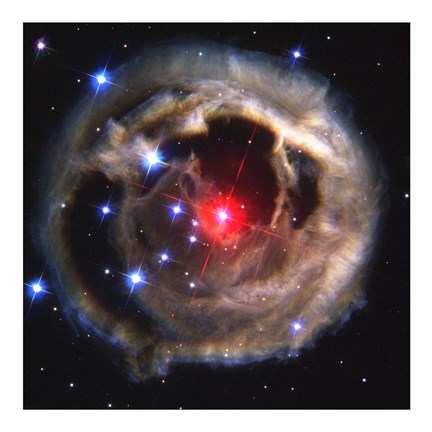 Framed Light Echo Around V838 Monocerotis Print