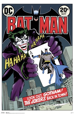 Framed Batman - Joker Cover Print