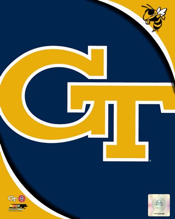 Framed Georgia Tech Yellow Jackets Team Logo Print
