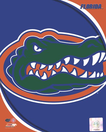 Framed University of Florida Gators Team Logo Print