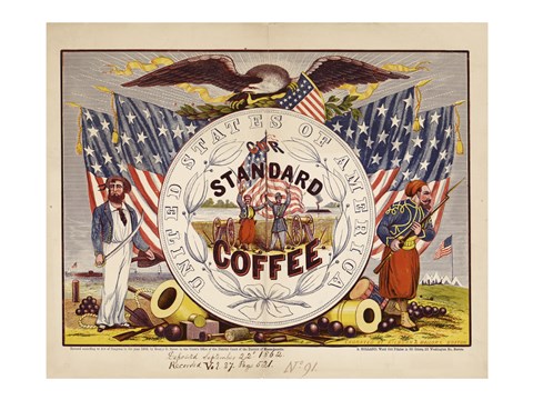 Framed United States of America, our standard coffee Print