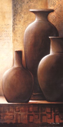 Framed Vase Trio II Print