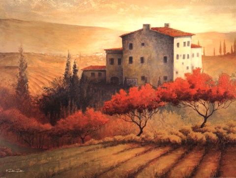Framed Old Tuscan Villa Print