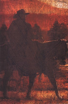 Framed Sunset Rider Print