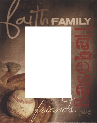 Framed Baseball Photomat Print