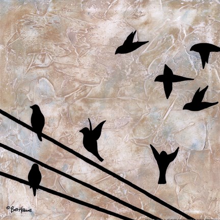Framed Birds On A Wire II Print