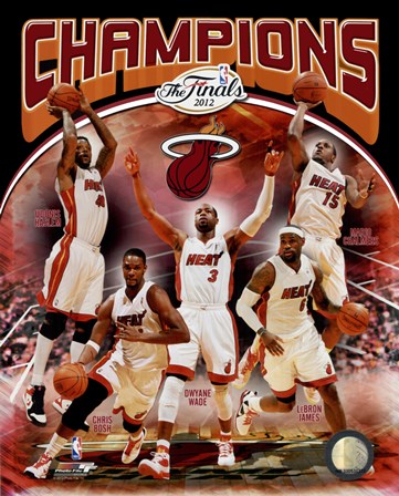 Niami Heat on Miami Heat 2012 Nba Champions Composite Fine Art Print By Unknown At