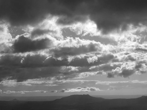 Framed Mountains &amp; Clouds I Print