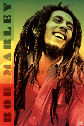 Framed Bob Marley - Colors Print