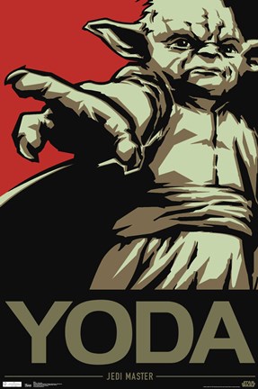 Framed Star Wars - Yoda Print