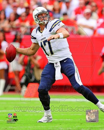Framed Philip Rivers 2012 Action Print