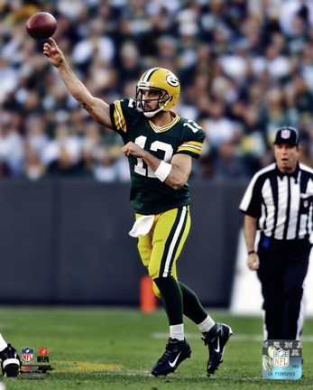 Framed Aaron Rodgers 2012 in action Print