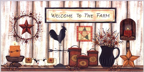 Framed Welcome to the Farm Print