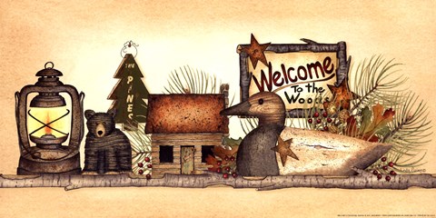 Framed Welcome to the Woods Print