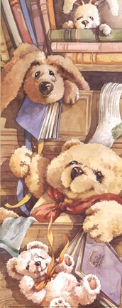 Framed Teddy Bear Sleepytime Print