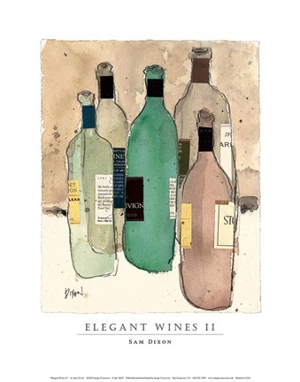 Framed Elegant Wines II Print