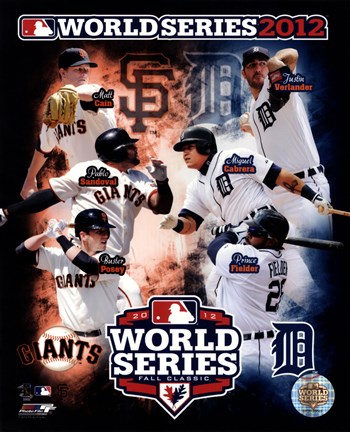 Framed San Francisco Giants vs. Detroit Tigers World Series Match-up Composite Print