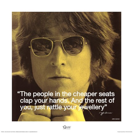 Framed John Lennon- Clap Your Hands Print