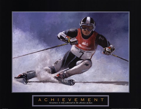 Framed Achievement - Skier Print