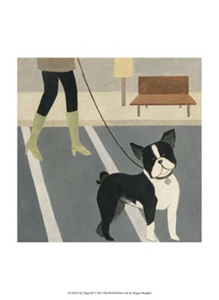 Framed City Dogs III Print