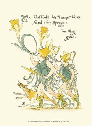Framed Shakespeare&#39;s Garden IV (Daffodil) Print