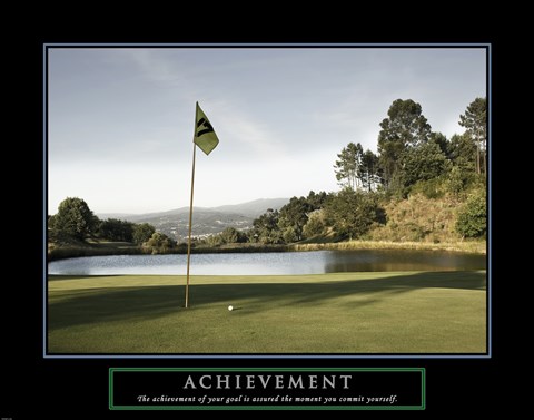 Framed Achievement-Golf Commit Yourself Print