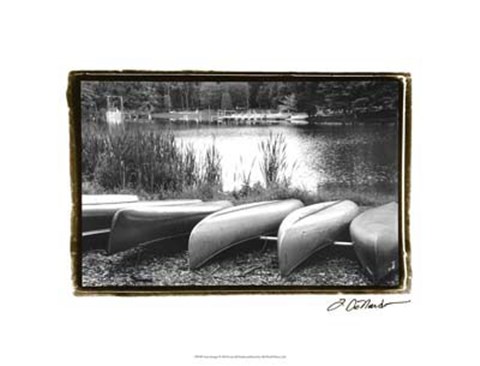 Framed Lake Living I Print