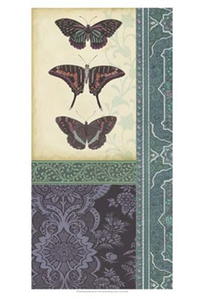 Framed Butterfly Brocade II Print
