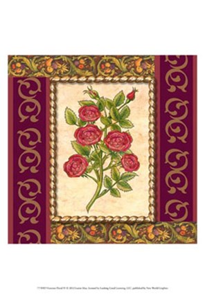 Framed Victorian Floral IV Print