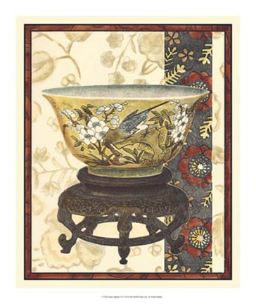 Framed Asian Tapestry IV Print