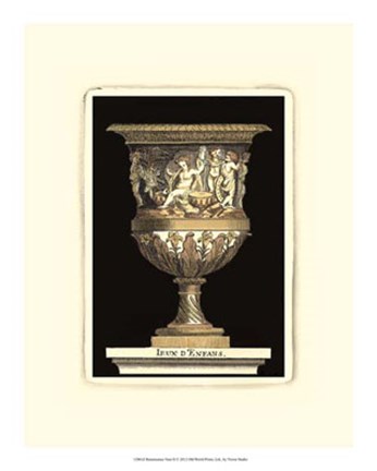Framed Renaissance Vase II Print