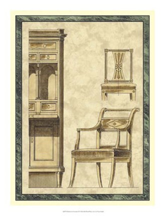 Framed Biedermeier Furniture II Print