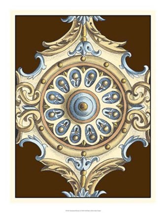 Framed Ornamental Rosette II Print