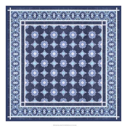 Framed Italian Mosaic in Blue II Print