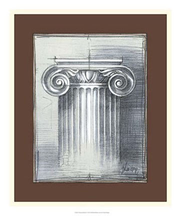 Framed Classical Sketch I Print