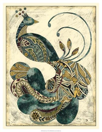 Framed Royal Peacock Print