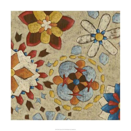 Framed Rustic Mosaic II Print