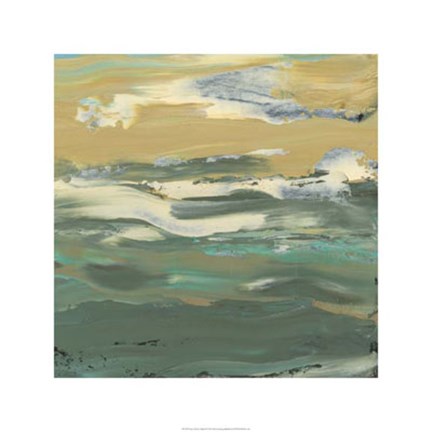 Framed Green Water&#39;s Edge II Print