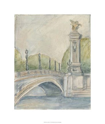 Framed View of Paris V Print