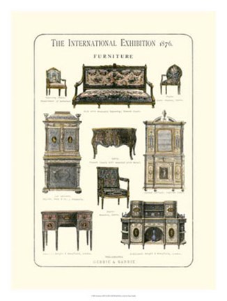 Framed Furniture 1876 Print
