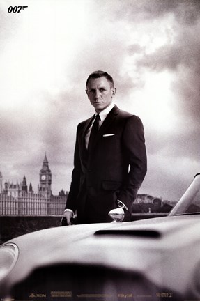 Framed James Bond - Skyfall - DB5 Print