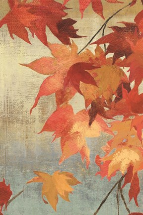 Framed Maple Leaves II Print