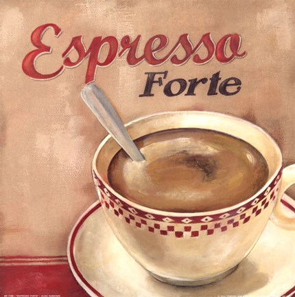 Framed Espresso forte Print