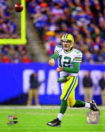 Framed Aaron Rodgers 2012 Action Print