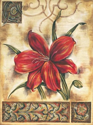 Framed Illuminated Lily II Print