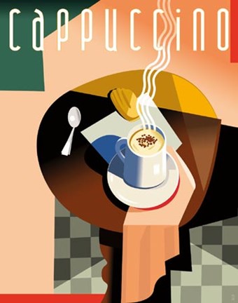 Framed Cubist Cappuccino Print