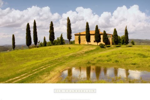 Framed Tuscan Hillside #5 Print