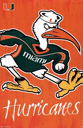 Framed University of Miami - Logo 13 Print